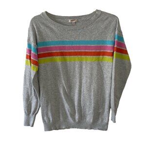 Arizona Womens Retro 70's inspired Striped Sweater Size L Pull over